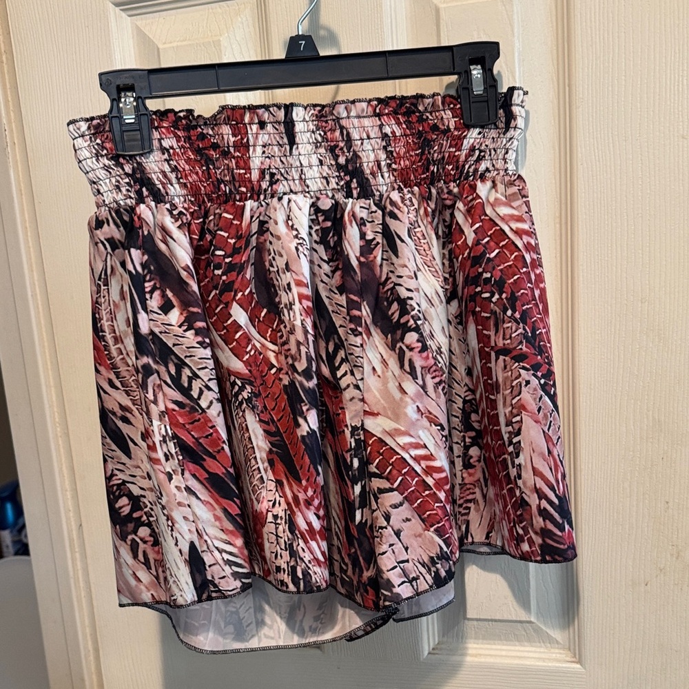 Stylish Red and Black Women's Skirt